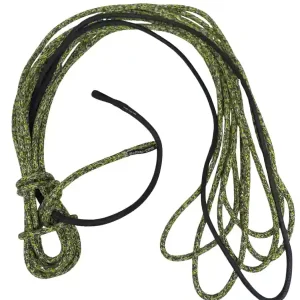 Âme Dyneema® RSK78 | gaine mixte Technora® – Dyneema® et Polyester, Ø08mm, 15m, Œil épissé gainé Dyneema sur 2,50m, Passant-messager, Jaune-Noir-Blanc